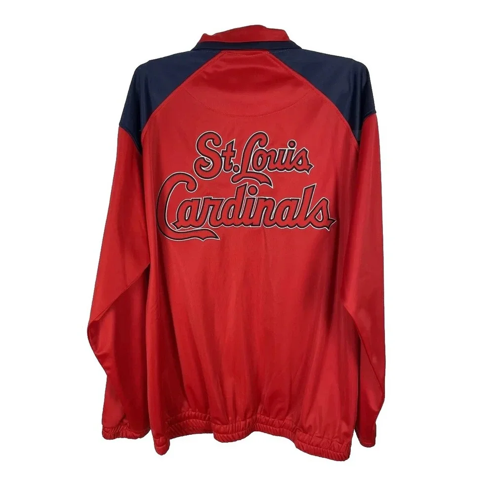 St Louis‎ Cardinals  Double Sided Logo Full Zip Jacket XL G-111 Carl Banks MLB